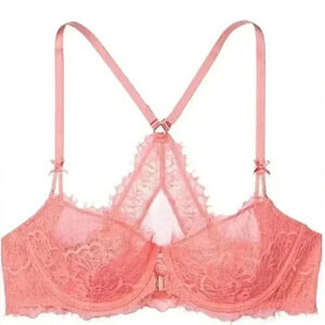 VS Dream Angels Push-Up Without Padding Front Close Racerback Bra ~ NWT!38DDD